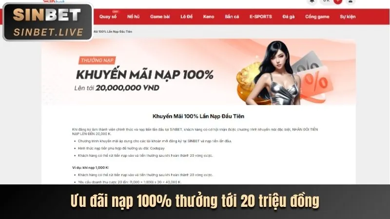Thưởng chào mừng cho thành viên mới tại mcw18 khuyến mãi casino